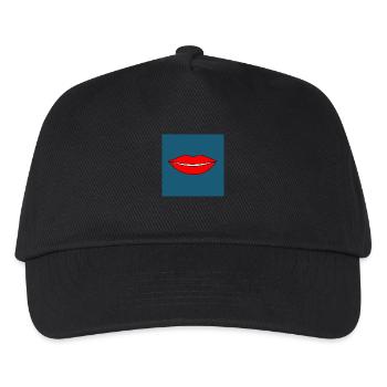 Pop Art lèvres rouge à lèvres affiche cadeau coloré - Casquette de baseball Enfant - noir - Devant