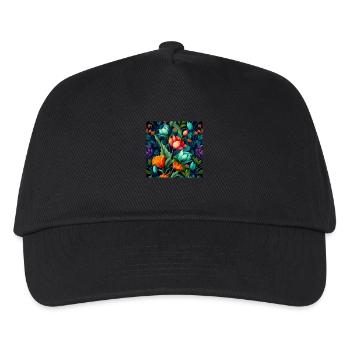 Floral Pattern Floral Design - Kids’ Baseball Cap - black - Front