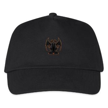 Dämon Teufel Halloween orange - Kinder Basecap - Schwarz - Vorne