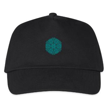 mandala maya pattern - Kinder Basecap - Schwarz - Vorne