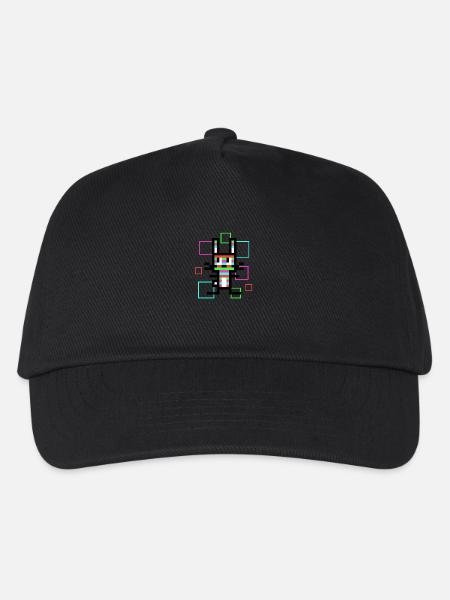 Regenbogen-Hase - Kinder Basecap - Schwarz