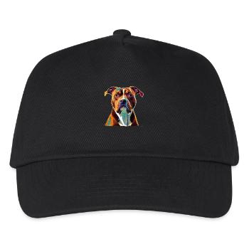 American Staffordshire Terrier Dog - Kids’ Baseball Cap - black - Front