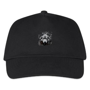 Loup solitaire. Chasseur urbain dans le style graffiti. - Casquette de baseball Enfant - noir - Devant