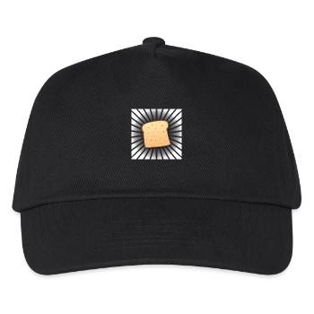 Funny Comic Butter Toast Slice Cool Toast Bread - Kids’ Baseball Cap - black - Front