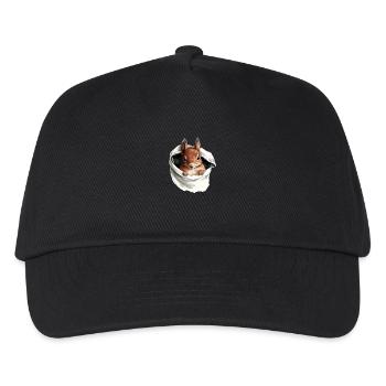 Zoozi das Eichhörnchen - Kinder Basecap - Schwarz - Vorne
