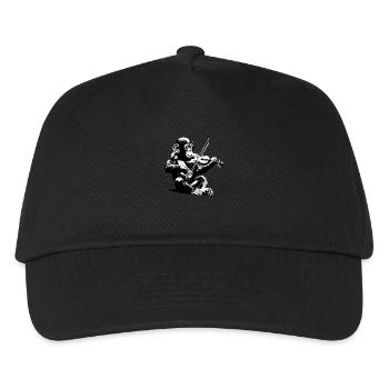 Affen Orchester StreetArt Banksy Style - Kinder Basecap - Schwarz - Vorne
