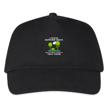 Ich bin einmal nach draußen gegangen Die Grafik war nicht so gut - Kinder Basecap - Schwarz - Vorne