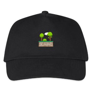 Ich bin einmal nach draußen gegangen Die Grafik war nicht so gut - Kinder Basecap - Schwarz - Vorne
