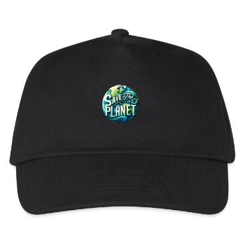 Save the planet - Kinder Basecap - Schwarz - Vorne