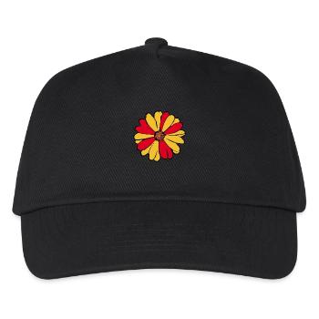 70s Flower Pattern Retro Hippie Flowers Power - Kids’ Baseball Cap - black - Front