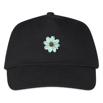 Fleur, bleu clair, fleur bleue - Casquette de baseball Enfant - noir - Devant