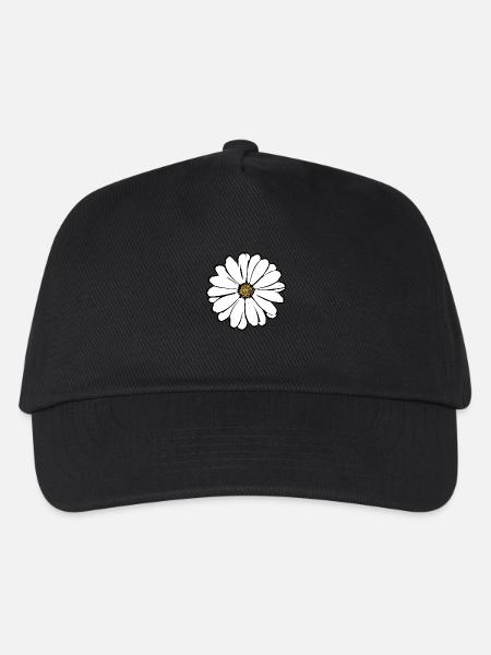 Blume weiß weiße Blumen Sommer Hippie Geschenkidee - Kinder Basecap - Schwarz