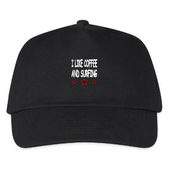 Kaffee - Kinder Basecap - Schwarz - Vorne