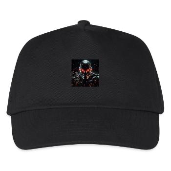 Cyborg with red eyes and claws - Kids’ Baseball Cap - black - Front