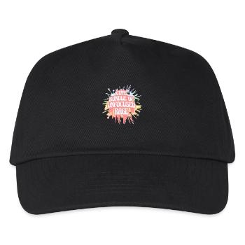 Lustiges niedliches Bündel von unfokussiertem Wut-Regenbogen-Goth - Kinder Basecap - Schwarz - Vorne