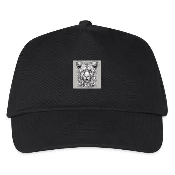 LÖWENKOPF - Kinder Basecap - Schwarz - Vorne