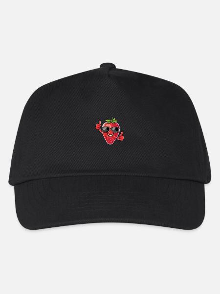 Erdbeere Sonnebrille Sommer Frucht - Kinder Basecap - Schwarz