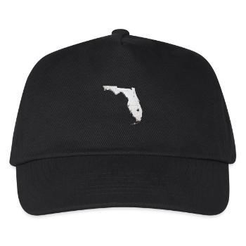 Echter Volleyball in der Florida State Landkarte - Kinder Basecap - Schwarz - Vorne