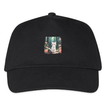 Anime Woodland Kitten - Kids’ Baseball Cap - black - Front
