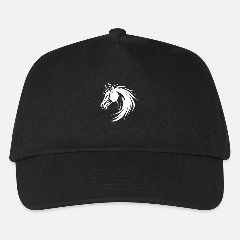 Pferd - Kinder Basecap - Schwarz