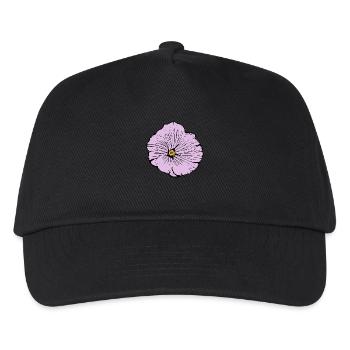 Blume pastell Blume Blumen pastell Blumen flieder - Kinder Basecap - Schwarz - Vorne