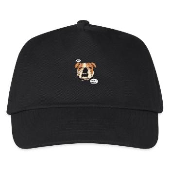 Bulldogge und Kollagen - Kinder Basecap - Schwarz - Vorne