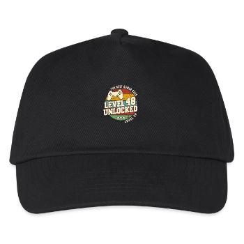 Legendär seit 1976 Vintage Jubiläum Geschenk - Kinder Basecap - Schwarz - Vorne