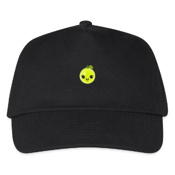 Citron vert heureux dans le style de dessin animé vert - Casquette de baseball Enfant - noir - Devant