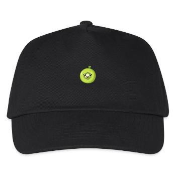 Charmante Kiwi im grünen Cartoon-Stil - Kinder Basecap - Schwarz - Vorne