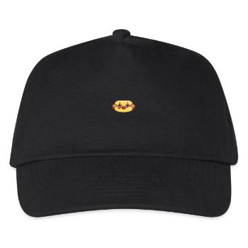 Funny Hot Dog Cartoon for Fast Food Fans - Kids’ Baseball Cap - black - Front
