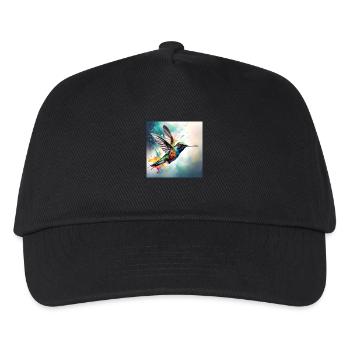 Kolibri farbig - Kinder Basecap - Schwarz - Vorne