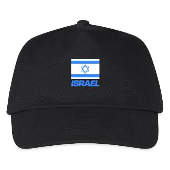israel fahne - Kinder Basecap - Schwarz - Vorne