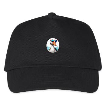 Coole Ente mit Sonnenbrille - Kinder Basecap - Schwarz - Vorne