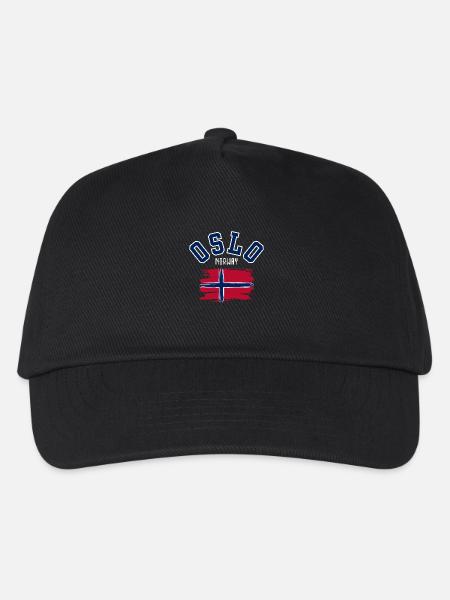 Oslo, Norwegen - Kinder Basecap - Schwarz