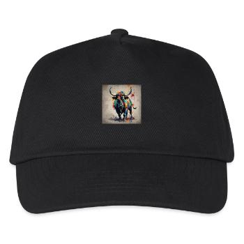 Bull coloured - Kids’ Baseball Cap - black - Front