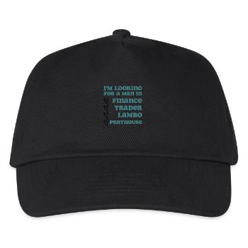I'm looking for a man in finance - Kids’ Baseball Cap - black - Front