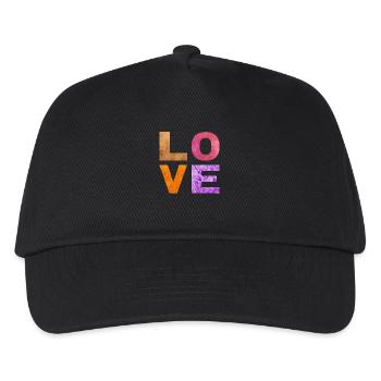 L O V E - Kinder Basecap - Schwarz - Vorne