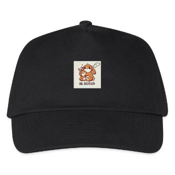 Big Brother-Großer Bruder Hase - Kinder Basecap - Schwarz - Vorne