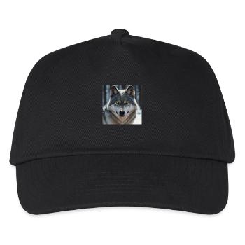 Wolf - Kinder Basecap - Schwarz - Vorne