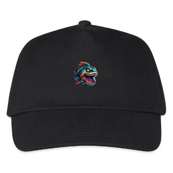 piranha angry combative motivational sport - Kids’ Baseball Cap - black - Front
