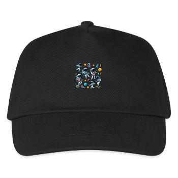 Stilisierter Astronaut - Kinder Basecap - Schwarz - Vorne