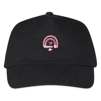 Girlfriend in Rose Rainbow Gold - Girlfriend Gift - Kids’ Baseball Cap - black - Front