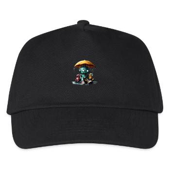 Three Robots Rain Umbrella - Kids’ Baseball Cap - black - Front