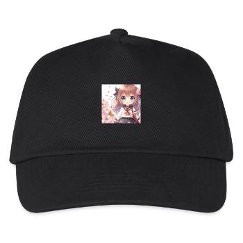 Anime Japanische Manga - Kinder Basecap - Schwarz - Vorne