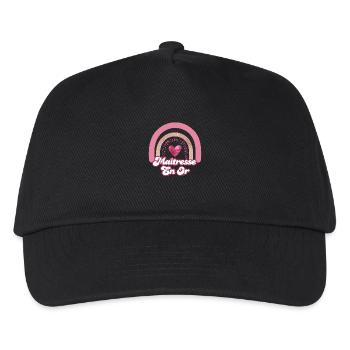 maîtresse en or rainbow rose - cadeau maîtresse - Casquette de baseball Enfant - noir - Devant