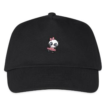 Panda Ballerina - Kinder Basecap - Schwarz - Vorne