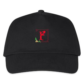 jugendstil f rot - Kinder Basecap - Schwarz - Vorne