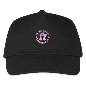 In My Sweet Seventeen Era 17. Geburtstag 17. - Kinder Basecap - Schwarz - Vorne