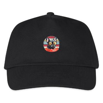 Hundepfote High Five Haustierliebhaber Tierbesitzer Hundeliebhaber - Kinder Basecap - Schwarz - Vorne