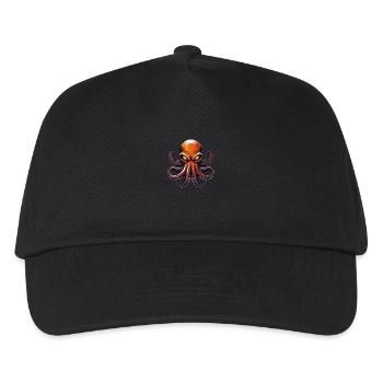 Wild angry squid combative motivational sport - Kids’ Baseball Cap - black - Front